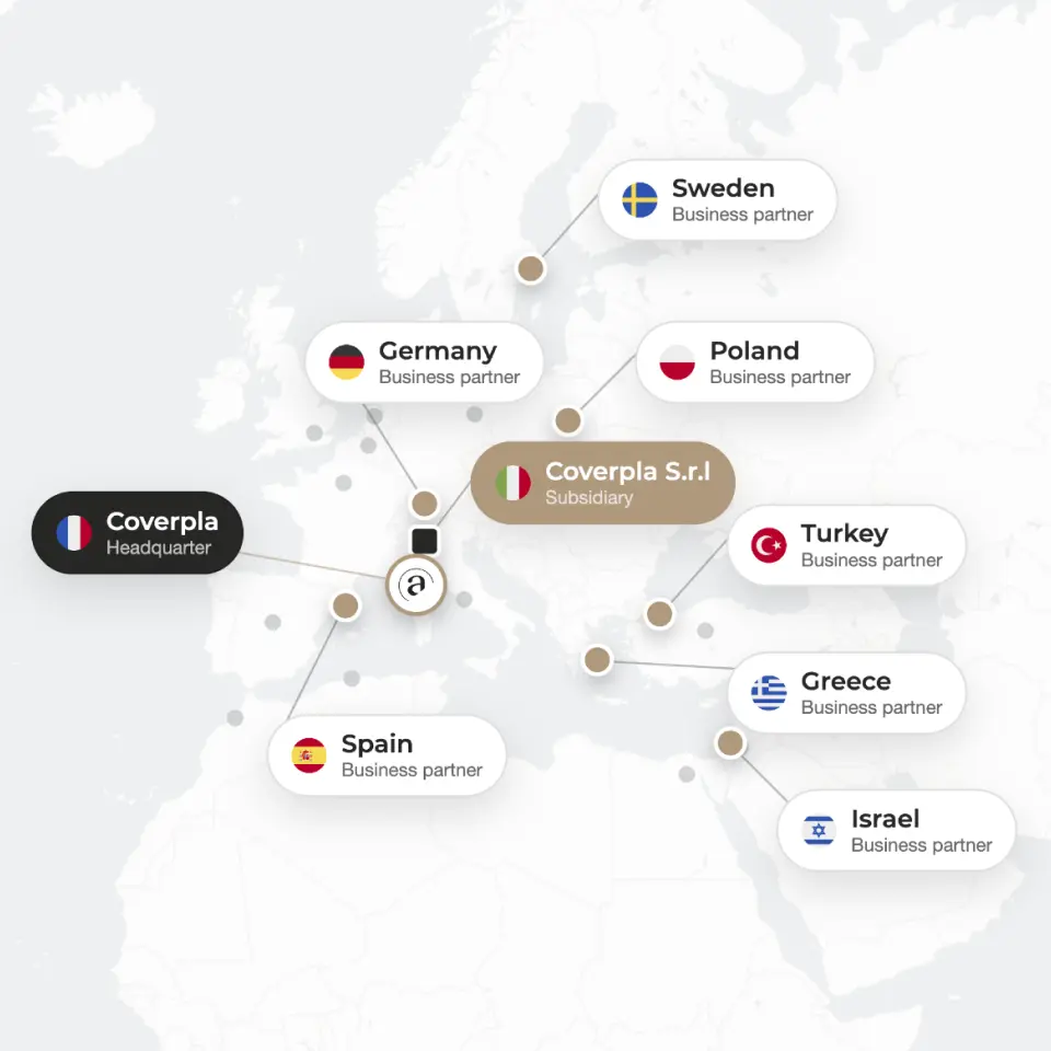 Coverpla international presence map